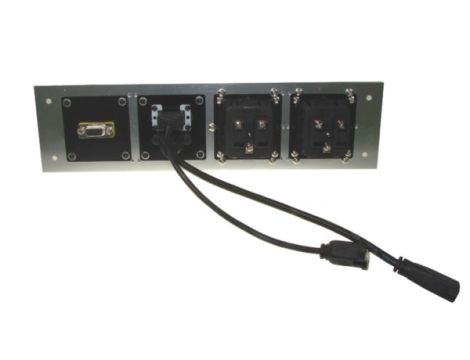 Media port Cova  2*230V 1*HDMI 1*VGA 1*USB srebrny - 2