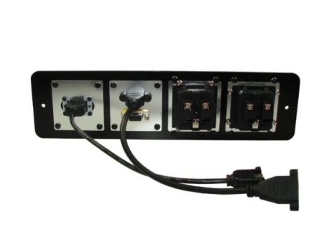 Media port Cova  2*230V 1*HDMI 1*VGA 1*USB czarny - 2