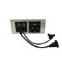 Media port Cova  1*230V 1*HDMI 1*USB srebrny - 3