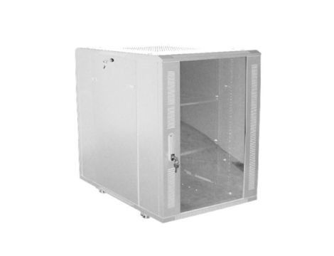 Szafa 19" stojąca 12U 600x600 BETA RAL7035 szkło