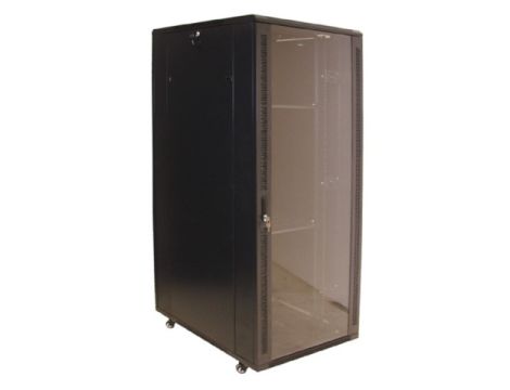 Szafa 19" stojąca 42U 800x800 BETA RAL9004 szkło