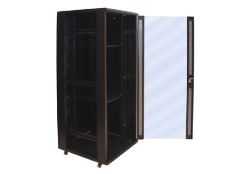 Szafa 19" stojąca 42U 800x800 BETA RAL9004 szkło - 2