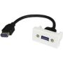 Adapter Mosaic 22,5x45 Gniazdo USB-USB 3.0 na kabl - 2