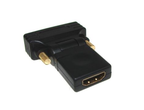 Adapter HDMI gn./wt. DVI-D (24+1) kątowy 90 stopni - 2