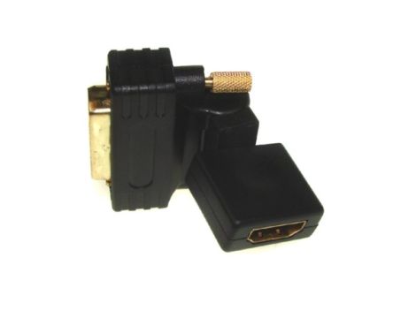 Adapter HDMI gn./wt. DVI-D (24+1) kątowy 90 stopni - 3