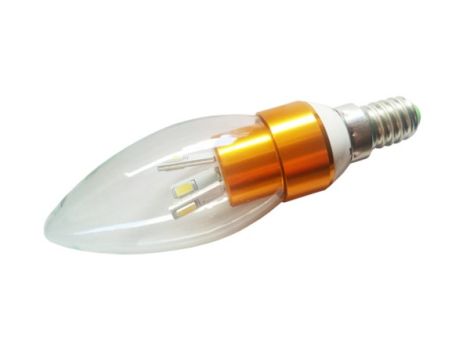 Żarówka LED KONGA E14 6x5630 3W  CW złota-