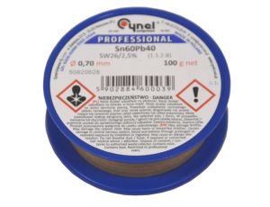 Cyna 0,70/100g Sn60Pb40 z topnikiem Cynel