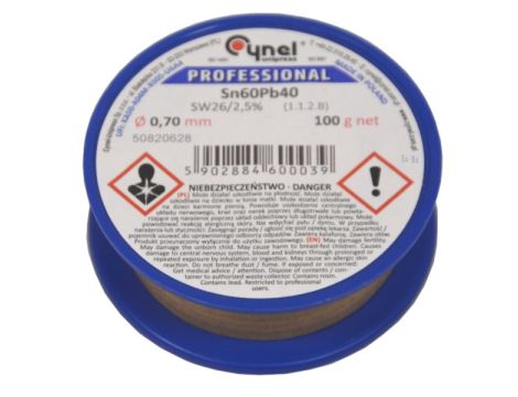 Cyna 0,70/100g Sn60Pb40 z topnikiem Cynel