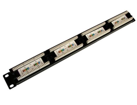 Patch panel 24-port UTP5e 1U 19" bez półki - 2