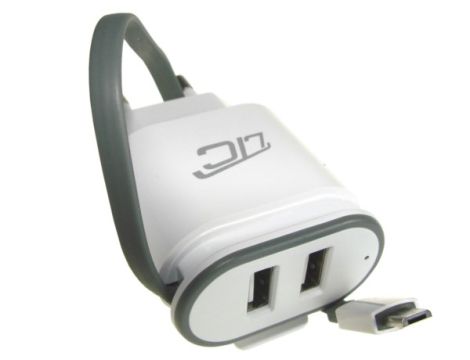 Ładowarka sieciowa micro USB 2,0A + 2x gniazdo Usb - 3