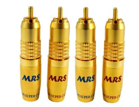 Wtyk RCA MRS-125 Gold 10mm Blister 4szt.