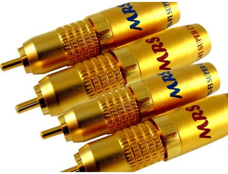 Wtyk RCA MRS-125 Gold 10mm Blister 4szt. - 2