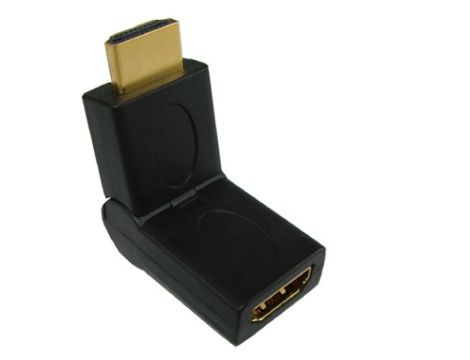 Adapter HDMI gn./wt. HDMI kątowy - 2