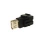 Adapter Keystone USB 2.0 A-A czarny - 2