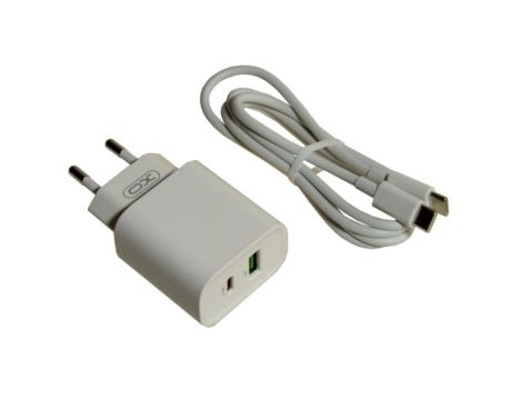 Ładowarka sieciowa USB Type-C L73 2,4A biała - 3