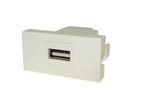 Adapter Mosaic 22,5x45 Gniazdo USB 2,0