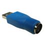 Adapter USB 2.0 wtyk A- gniazdo PS2 - 2