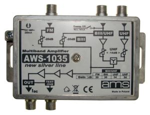 Wzmacniacz antenowy  AWS-1035 FM-VHF/UHF-UHF