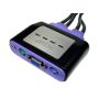 Przełącznik KVM 4/1 PS/2 +audio z kablami mini- - 3