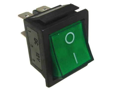 Przełącznik IXL201 1B 12V/20A zielony