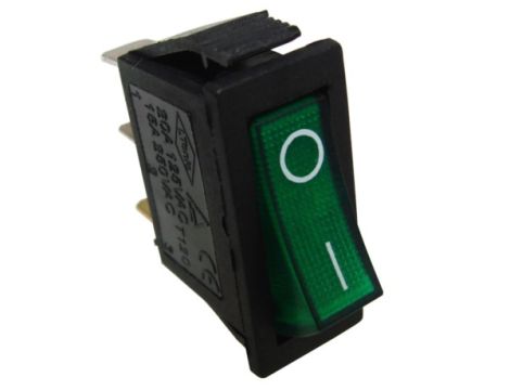 Przełącznik IXL101 2C 230V/15A zielony