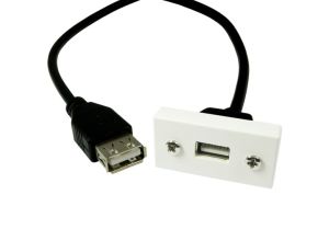 Adapter Mosaic 22,5x45 Gniazdo USB-USB 2.0 na kabl