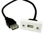 Adapter Mosaic 22,5x45 Gniazdo USB-USB 2.0 na kabl - 2