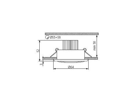 Oprawa sufitowa KSENIA DL-POWER LED-B  * - 3