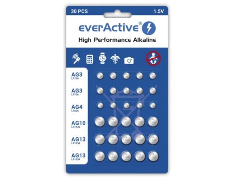 Bateria guzikowa alkaliczna mini everActive bliste