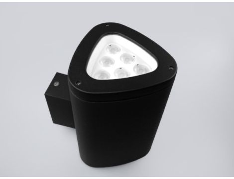 Oprawa elewacyjna LED Secga  6W WW czarna IP54