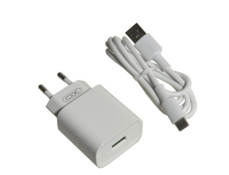 Ładowarka sieciowa USB Type-C L36 QC3.0 biała - 3