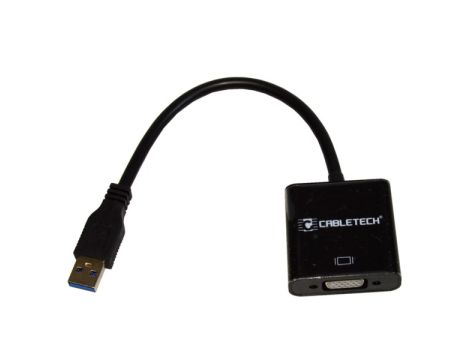 Konwerter USB 3.0 wtyk na VGA gniazdo na kablu cza