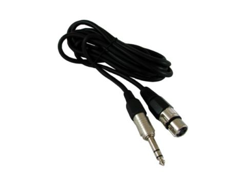 Kabel XLR gn.-wt.Jack 6.3 stereo  3,0m czarny