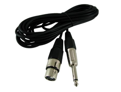 Kabel wt.Jack 6.3 mono- g. XLR  5,0m czarny