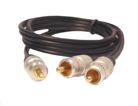 Kabel Jack3,5st-2RCA Digital  1,5m złote Blister - 2