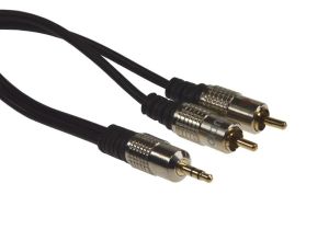 Kabel Jack3,5st-2RCA Metal  3,0m