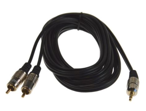 Kabel Jack3,5st-2RCA Metal  3,0m - 2