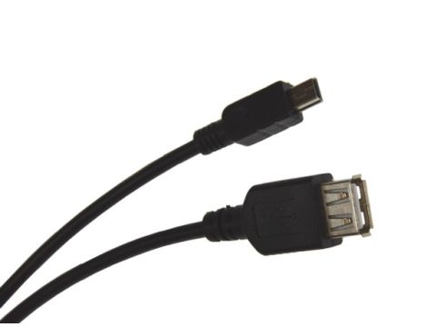 Kabel USB gniazdo A - wtyk mini USB B 1,0m