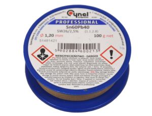 Cyna 1,20/ 100g Sn60Pb40 z topnikiem Cynel