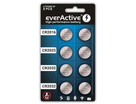 Bateria CR2016, CR2025, CR2032 everActive blister