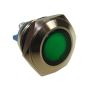 Kontrolka LED 18mm 230V metal zielona - 2