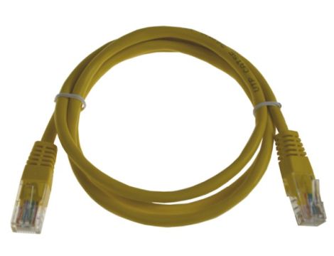 Kabel patchcord UTP5  1,0m żólty - 2