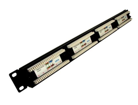 Patch panel 24-port UTP6 1U 19" bez półki krone LS - 2