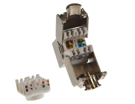 Gniazdo keystone RJ45 kat.6A ekranowane beznarzędz - 4