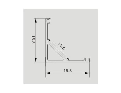 Profil Basic narożny srebrny 2,0m anodowany - 2