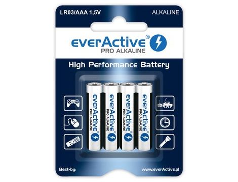 Bateria LR03 AAA alkaliczna PRO everActive 4szt./b