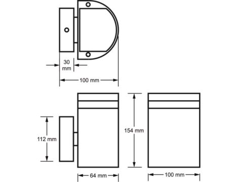 Oprawa elewacyjna Kortek 1x GU10 czarna - 2