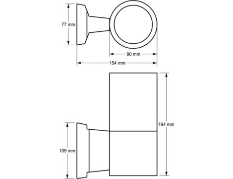 Oprawa elewacyjna Kiltor 1x GU10 czarny - 2