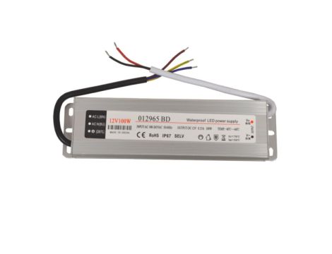 Zasilacz LED 12V 100W Slim napięciowy IP67 alumini