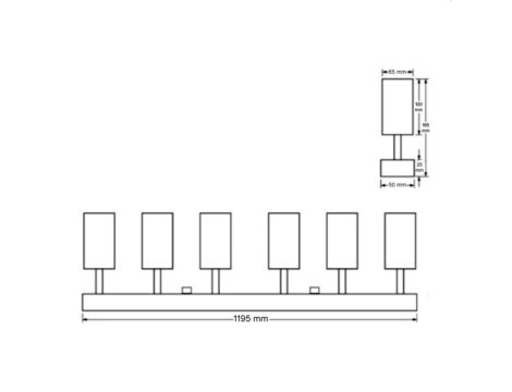 Lampa spotlight Fargo 6xGU10 czarna - 3